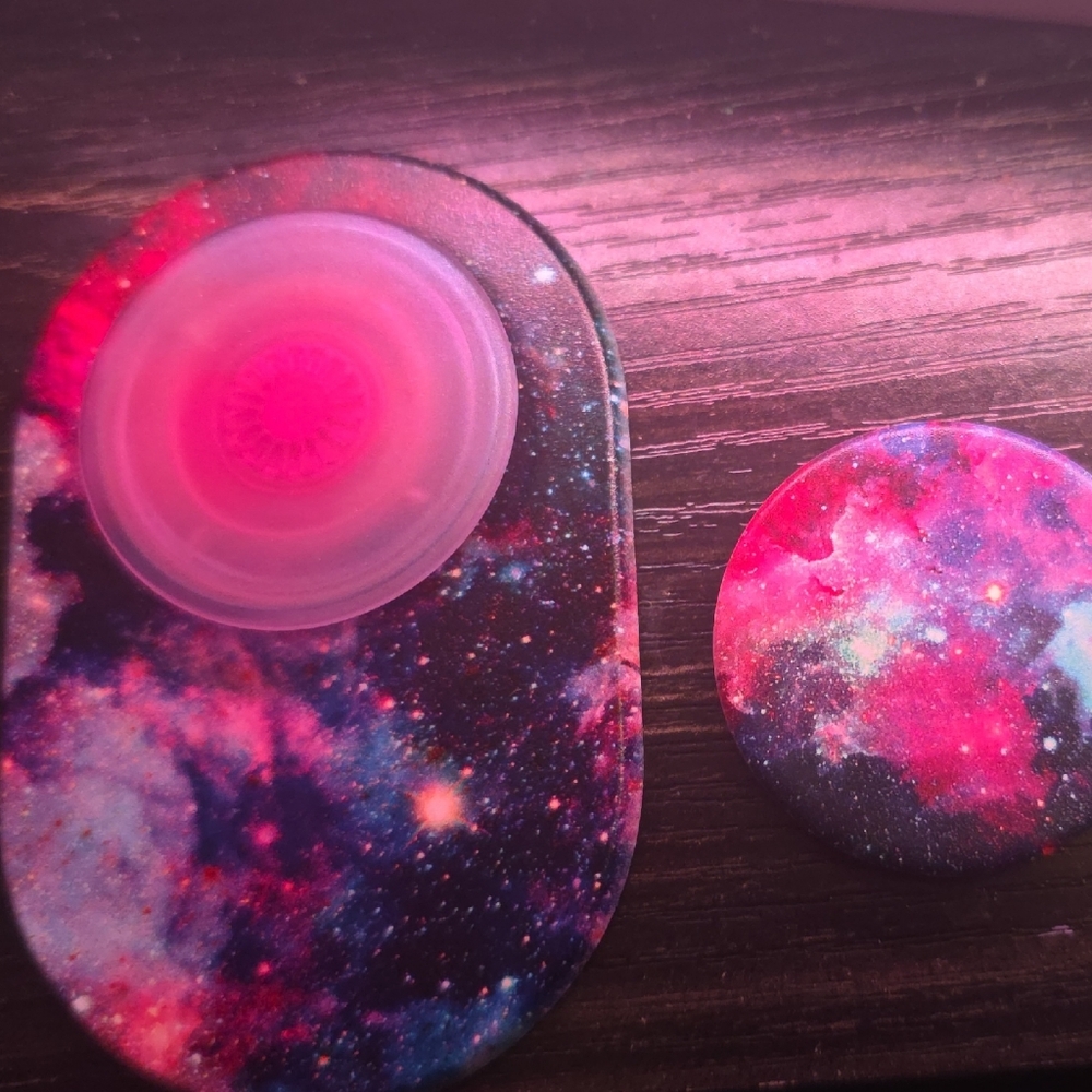 Galaxy Print PopSocket Grip/Stand With Both Popsocket Tops!